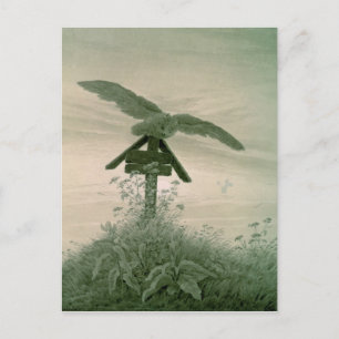 Eule auf einem Grab, 1836-7 Postkarte