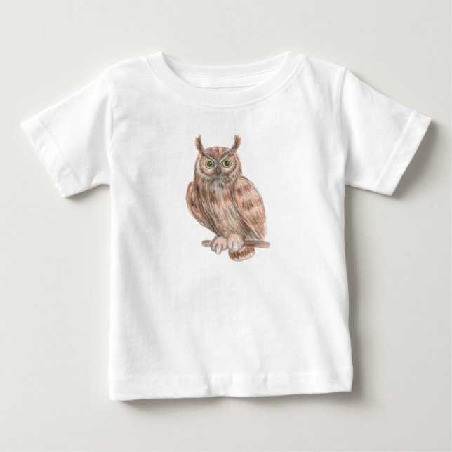 Eule Baby T-shirt (Vorderseite)