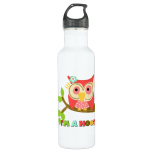 Eule bin ich ein Schrei Edelstahlflasche