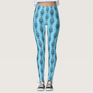 Eule (blau) - Leggings