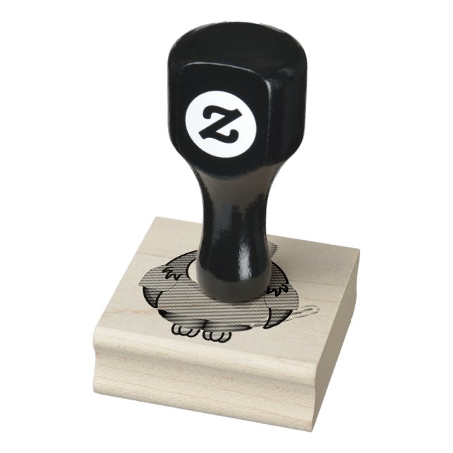Eule - Briefmarke aus Kautschuk Gummistempel (Stempel)