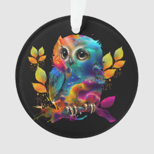 EULE BUNTE ABSTRAKT  ORNAMENT