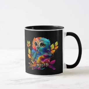 EULE BUNTE ABSTRAKT  TASSE