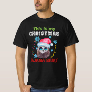 Eule Das ist mein Weihnachts-Pyjama-Shirt T-Shirt