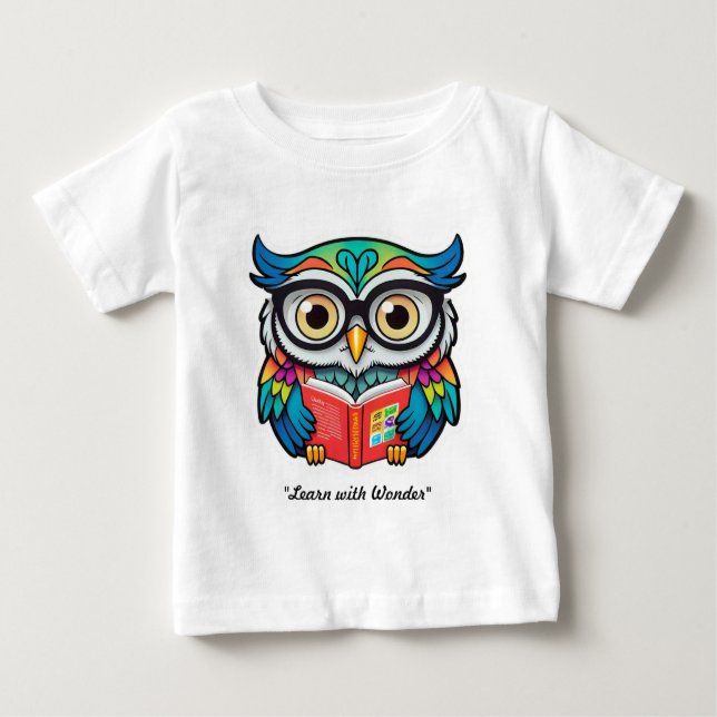 "Eule der Weisheit" Baby T-shirt (Vorderseite)