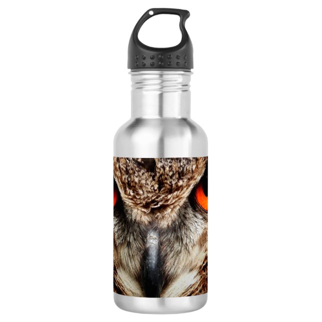 Eule Edelstahlflasche (Vorderseite)