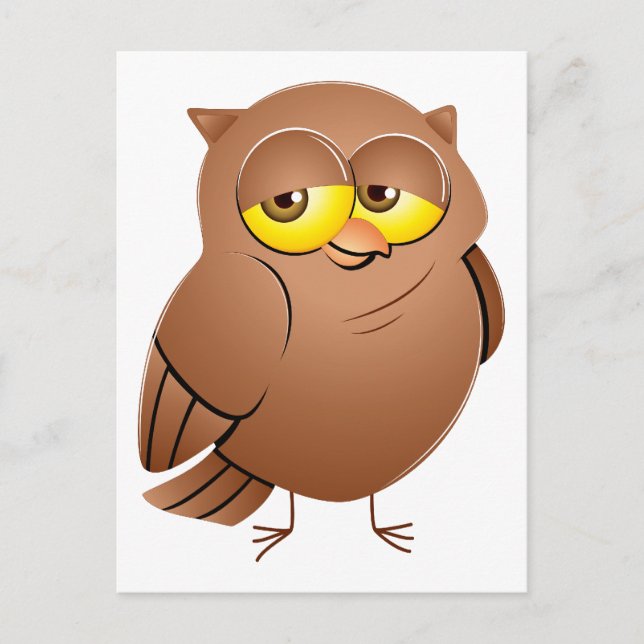 Eule-Eule Postkarte (Vorderseite)