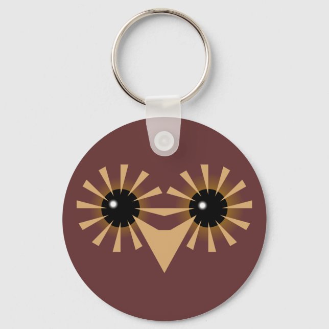 Eule Eulengesicht owl face Schlüsselanhänger (Vorderseite)
