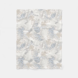 Eule Feathers, grau, beige und blau, Vogel, Licht, Fleecedecke