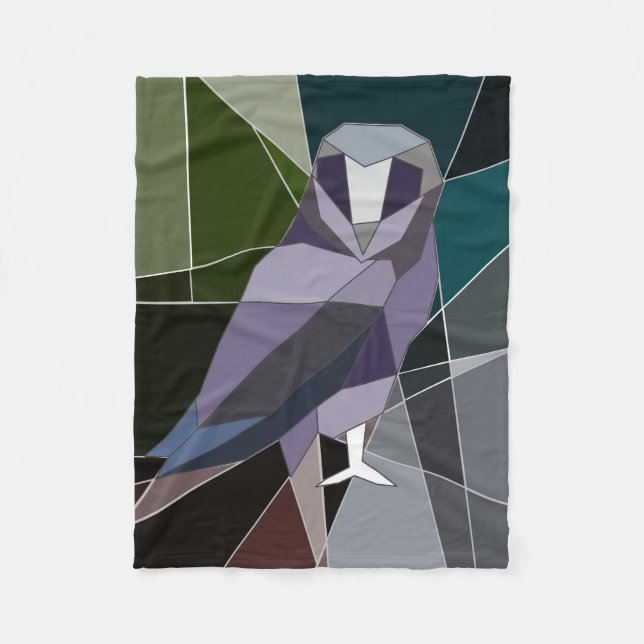 Eule Fleecedecke (Vorderseite)