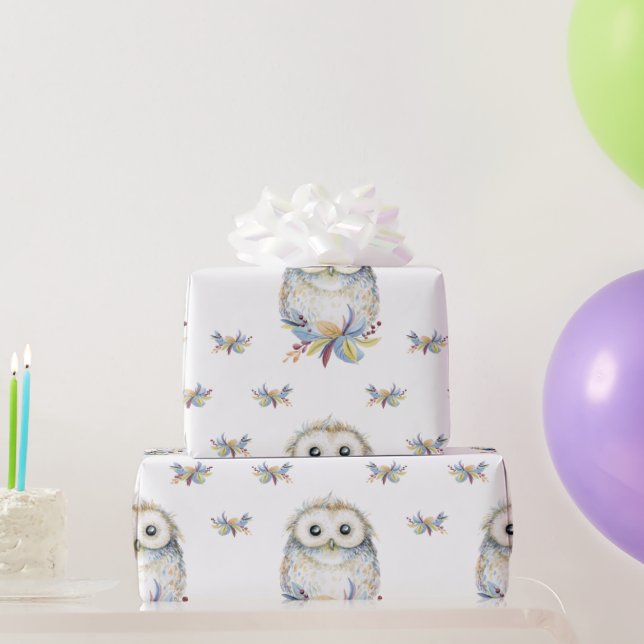Eule Geschenkpapier (Partygeschenke)