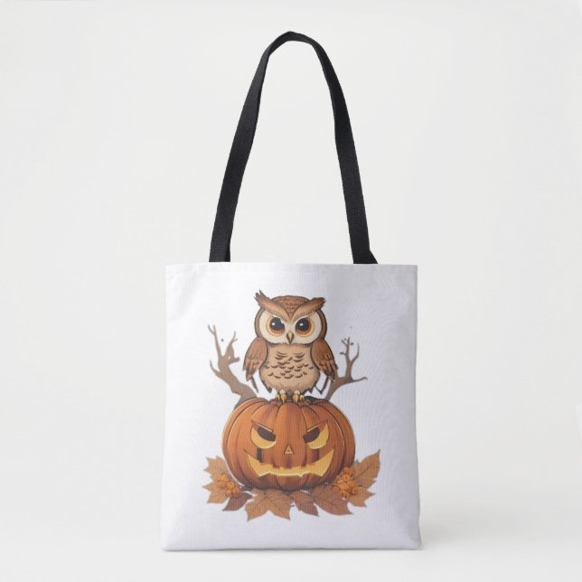 Eule Halloween Tasche (Vorderseite)
