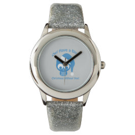 Eule hat ein blaues Weihnachten ohne euch Armbanduhr