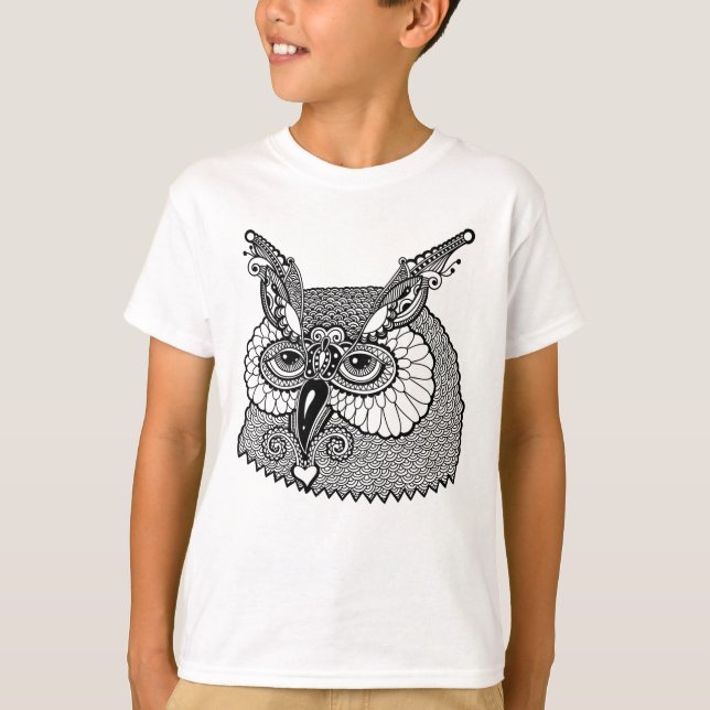 Eule HauptZendoodle T-Shirt (Vorderseite)