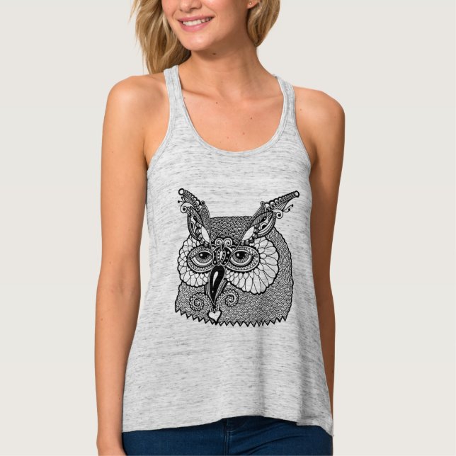 Eule HauptZendoodle Tank Top (Vorderseite)