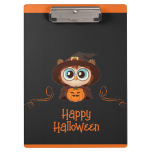 Eule/Herbst/ Halloween/Kürbis Klemmbrett