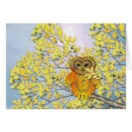 Eule im Baum Karte