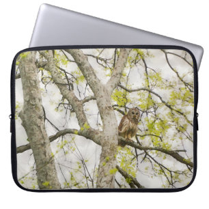 Eule im Baum Natur Kunst Laptop-Hülle Laptopschutzhülle