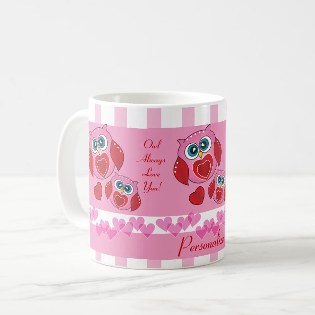 Eule immer Liebe Kaffeetasse (Vorderseite Links)