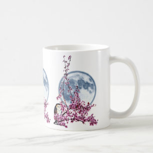 Eule in Pflaumenbaum Kaffeetasse