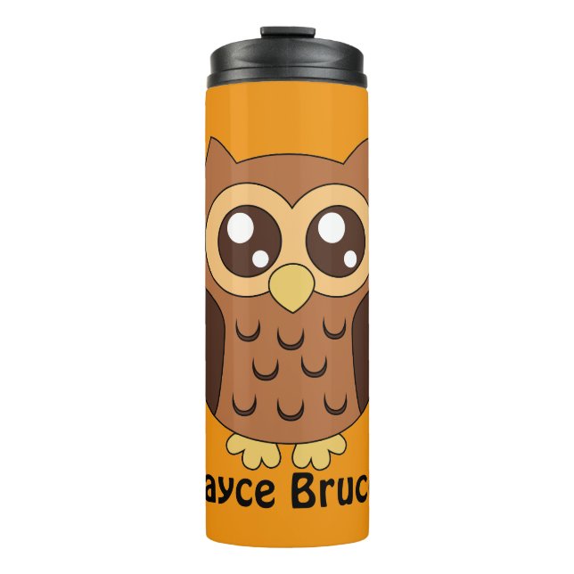 Eule-irgendein Tumbler-Personalisiert-Thermaltumbl Thermosbecher (Vorderseite)
