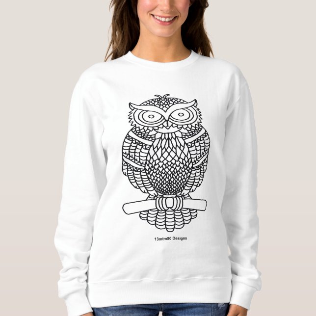Eule (klassisch) - FrauenSweatshirt Sweatshirt (Vorderseite)