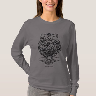 Eule (lebendig) - Langarm-Shirt für Damen T-Shirt