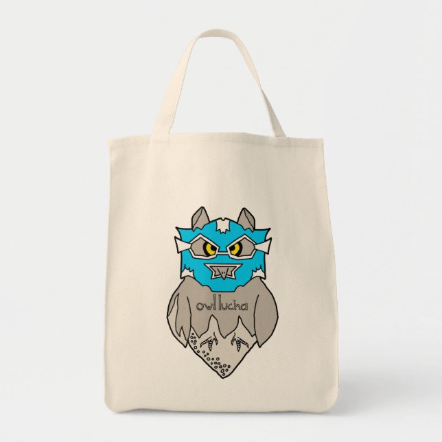 Eule Lucha Lebensmittelgeschäft-Tasche Tragetasche (Vorne)