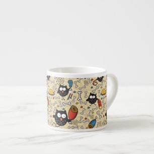 Eule mit Fleisch-Muster Espressotasse