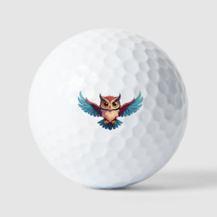 Eule mit großen Augen Golfball