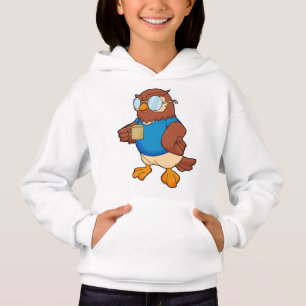 Eule mit Kaffee-Tasse Hoodie