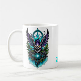 Eule mit magischen Elementen. Kaffeetasse