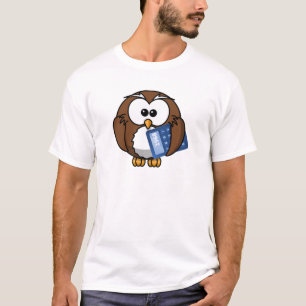 Eule mit Taschenrechner, Mathe, Student, T-Shirt