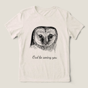Eule mit Zitat Tri-Blend Shirt