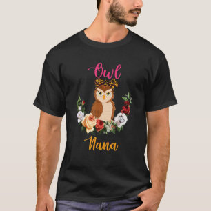 Eule Nana Floral Eule Fliege Liebhaber Muttertag T-Shirt