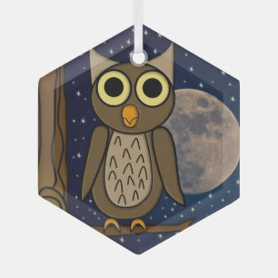 Eule ornament aus glas