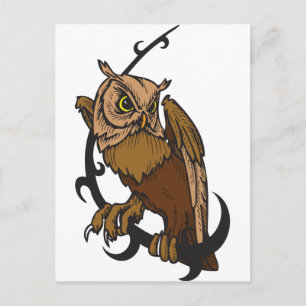 Eule Postkarte