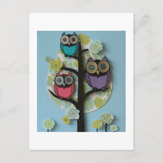 eule postkarte (Vorderseite)