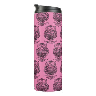 Eule (rosa) - Thermobecher Thermosbecher