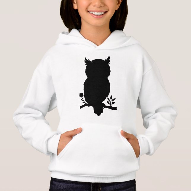 Eule - Scherenschnitt Hoodie (Vorderseite)