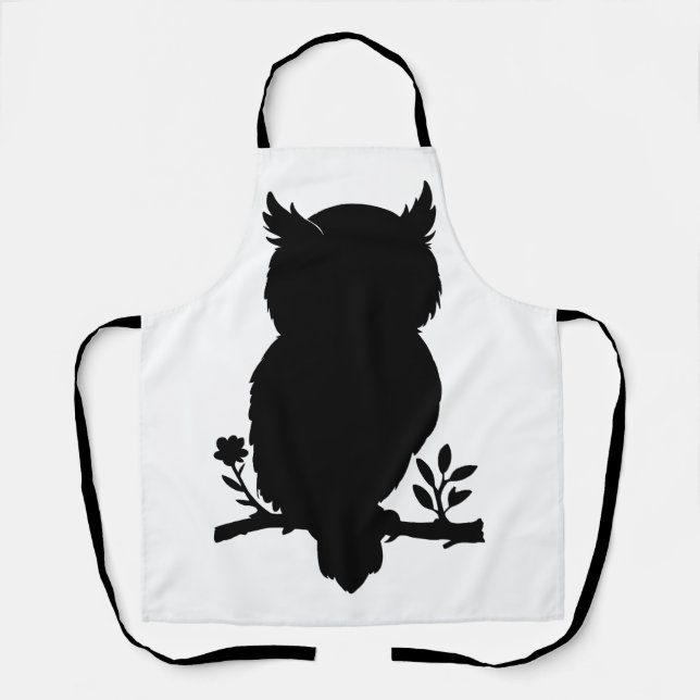 Eule - Scherenschnitt Schürze (Vorderseite)