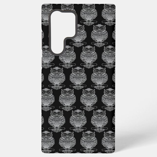 Eule (schwarz) - Samsung Case Galaxy Hülle (Rückseite)