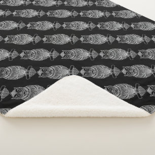 Eule (schwarz) - Sherpa-Decke Sherpadecke
