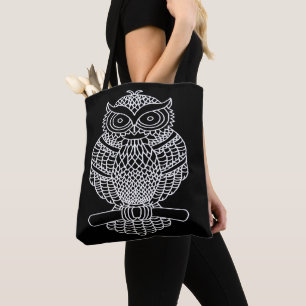 Eule (schwarz) - Tote Tasche