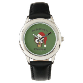Eule sei zu Weihnachten Zuhause! Armbanduhr