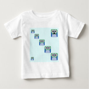 Eule Stack - Türkisblau Baby T-shirt