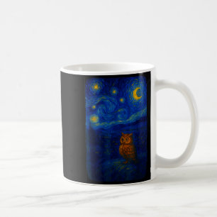 Eule Sternenhimmel Süße Nacht Van Gogh Eule Vogel  Kaffeetasse