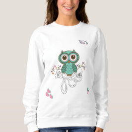 Eule und Blume Sweatshirt
