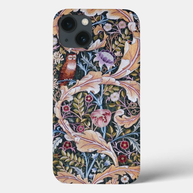 Eule und Blume, William Morris Case-Mate iPhone Hülle (Rückseite)