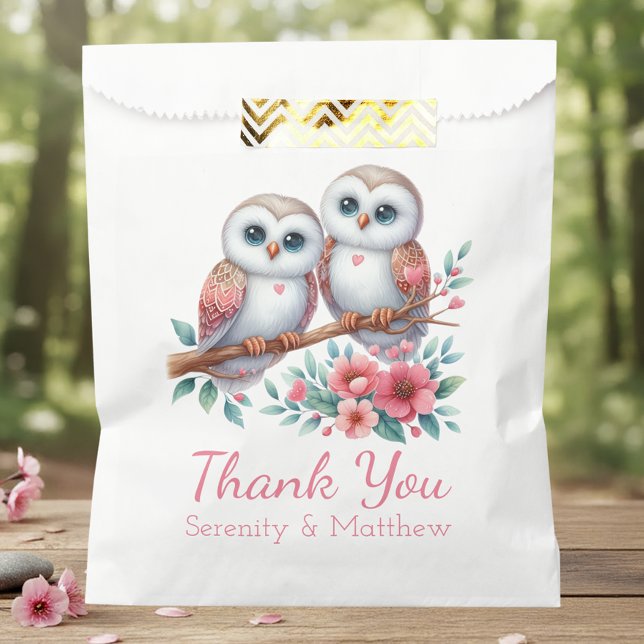 Eule Wald Boho Rustikale Landhochzeit Danke Geschenktütchen (Von Creator hochgeladen)
